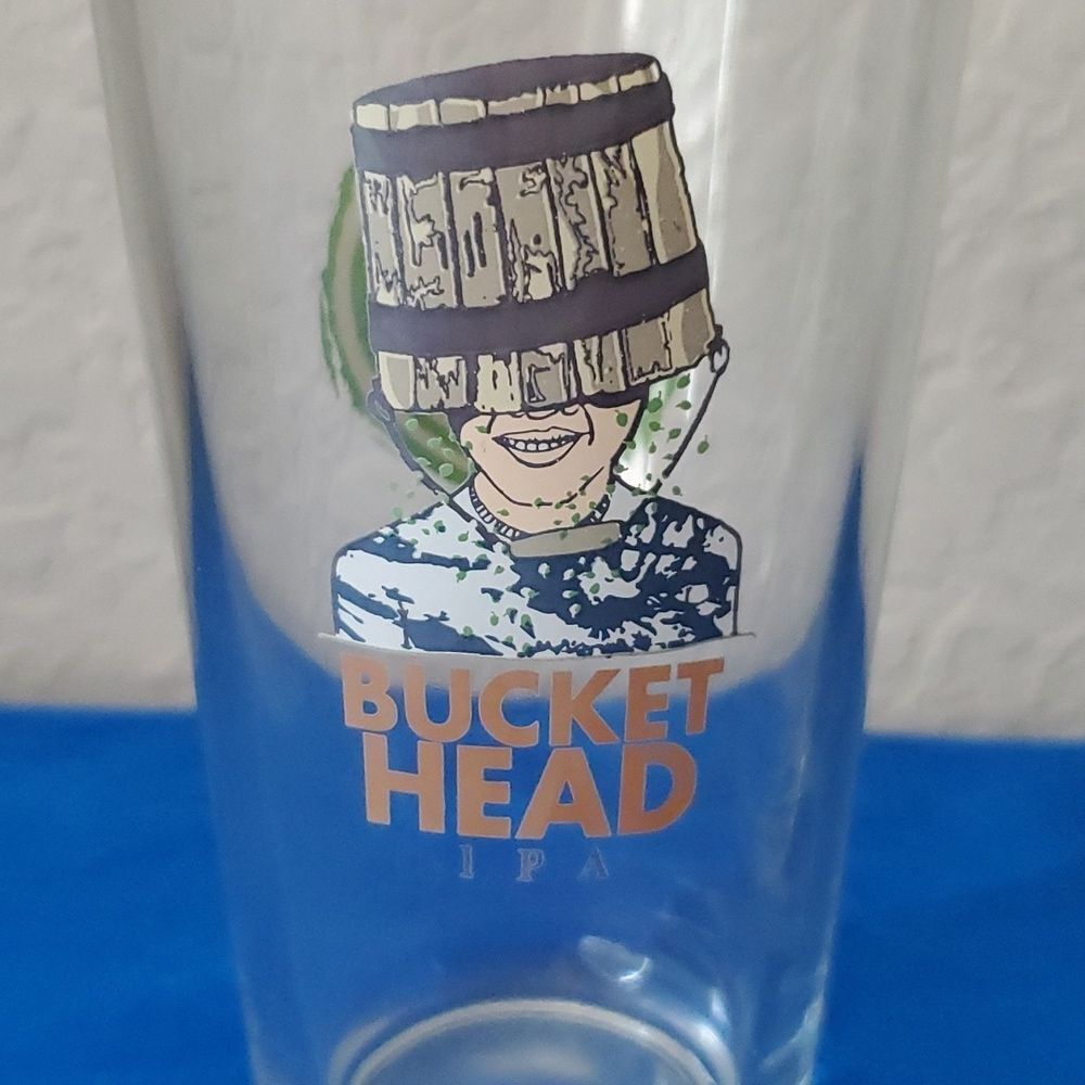 Thirsty Planet Brewing Bucket Head IPA Pint Glasses Set of 2 Austin Texas Beer - Picture 2 of 8
